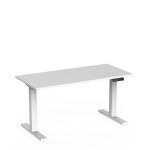 שולחן חשמלי 2 מנועים לבן רגל לבנה HOP