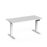 שולחן חשמלי 2 מנועים לבן רגל לבנה HOP