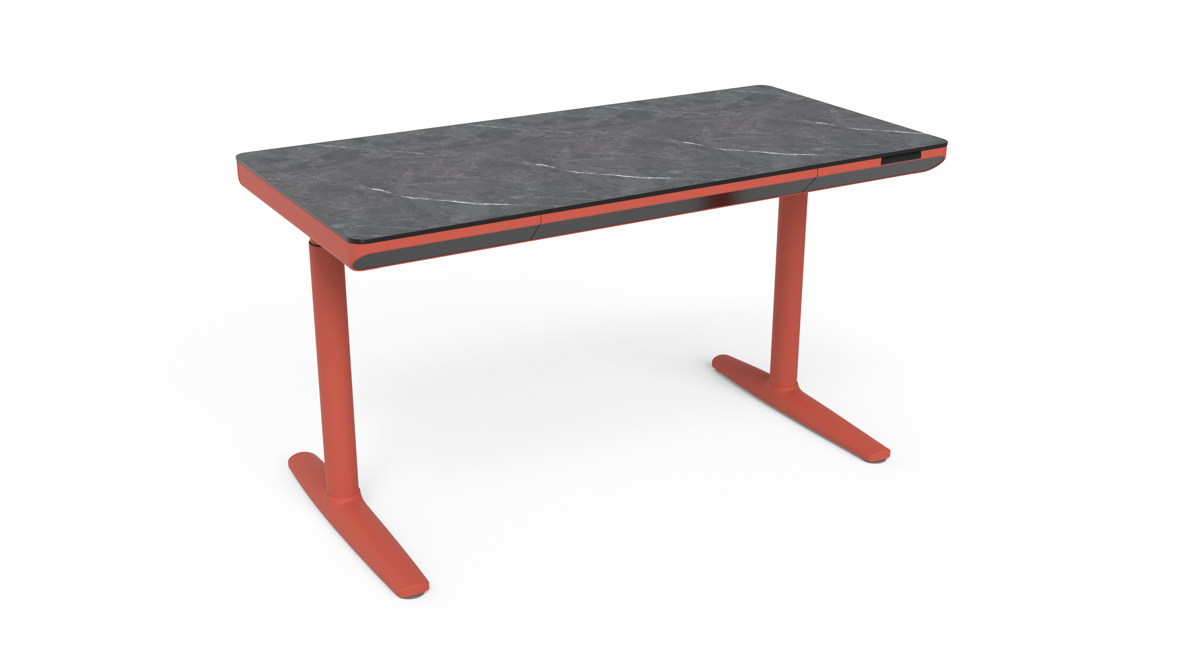 שולחן מתכוונן עמידה ישיבה THEA אדום