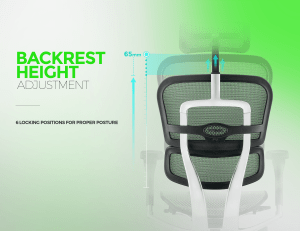 גובה גב מתכוונן כיסא ארגונומי